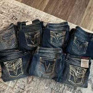 Vigoss Jeans Blue Denim with Embellished Pocket